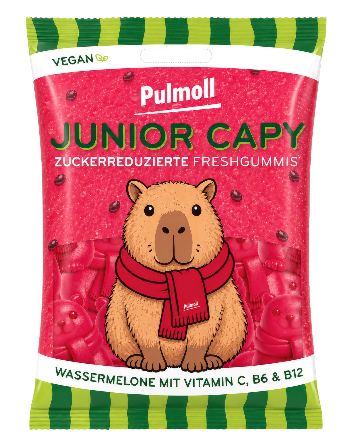 Pulmoll Junior Capy Freshgummis, Vorderseite